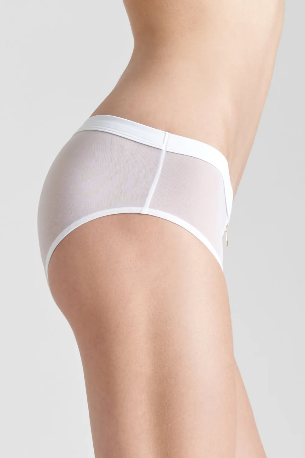 Pure Tentation Shorty With Zip White, Size XL (UK 12-14)