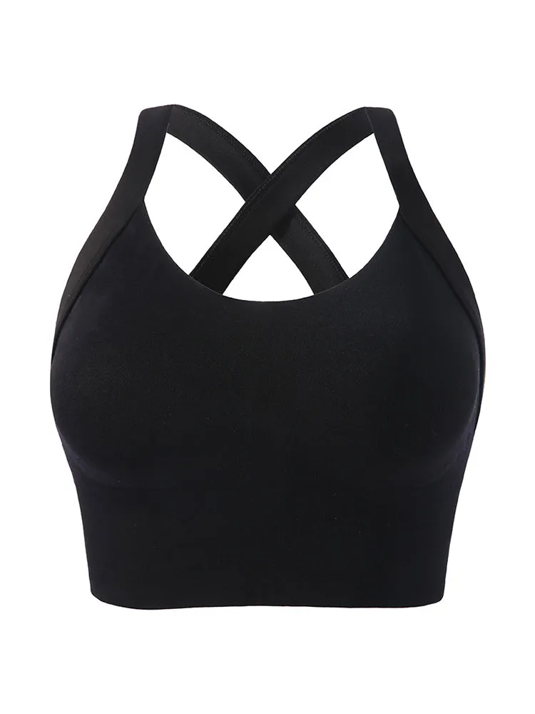 Push Up Yoga Vest Wireless Sports Bra