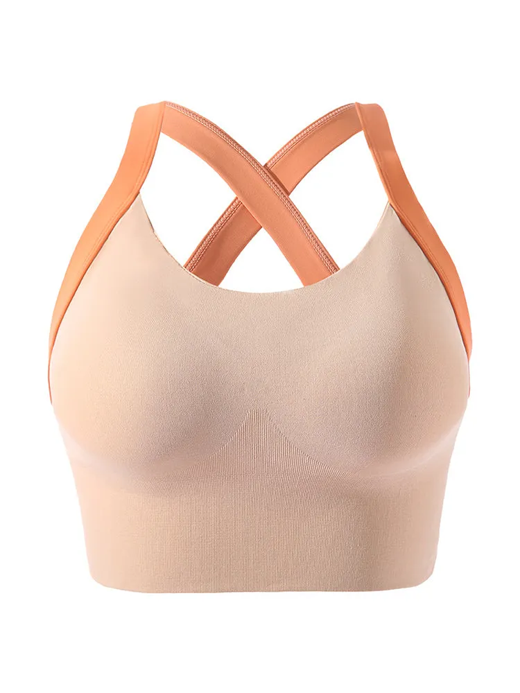 Push Up Yoga Vest Wireless Sports Bra