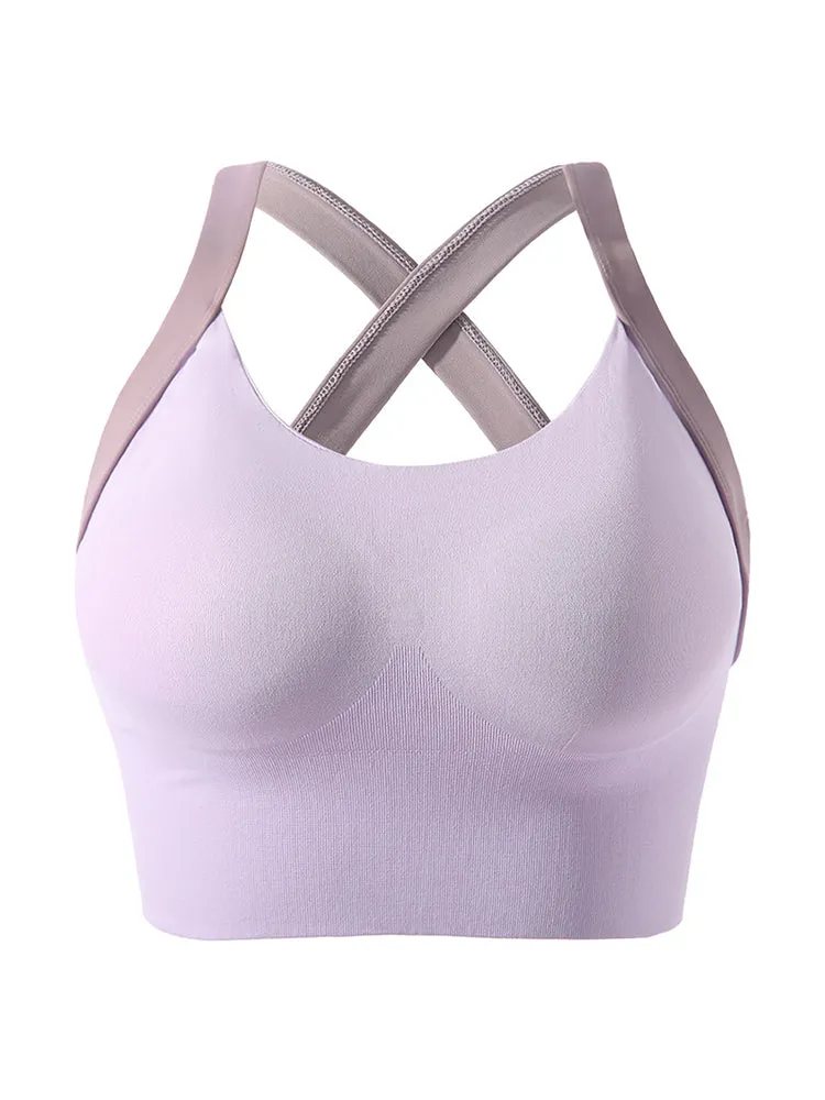 Push Up Yoga Vest Wireless Sports Bra
