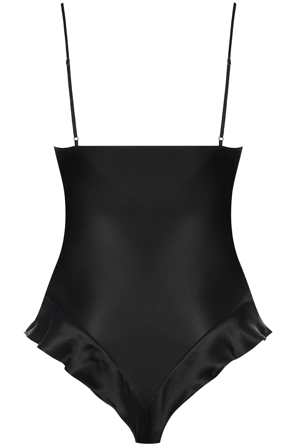 Rendez-Vous Silk & Lace V Neck Thong Bodysuit