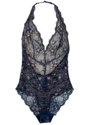 Samantha Chang All Lace Amour Halter Bodysuit