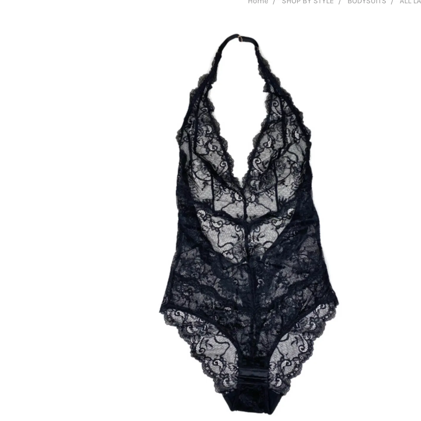Samantha Chang All Lace Amour Halter Bodysuit