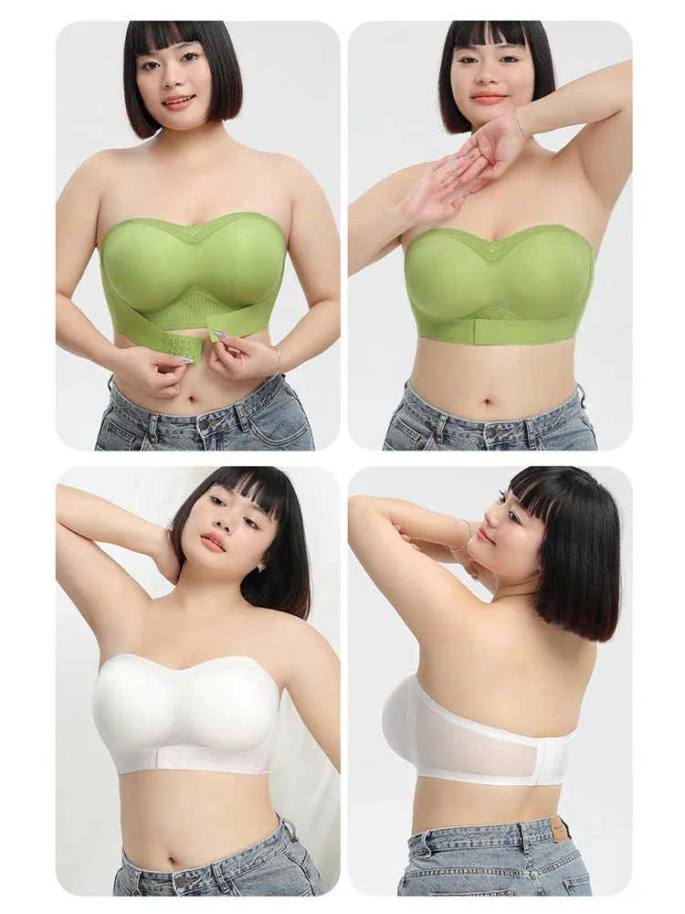 Seamless Strapless Bandeau Front Closure Bras