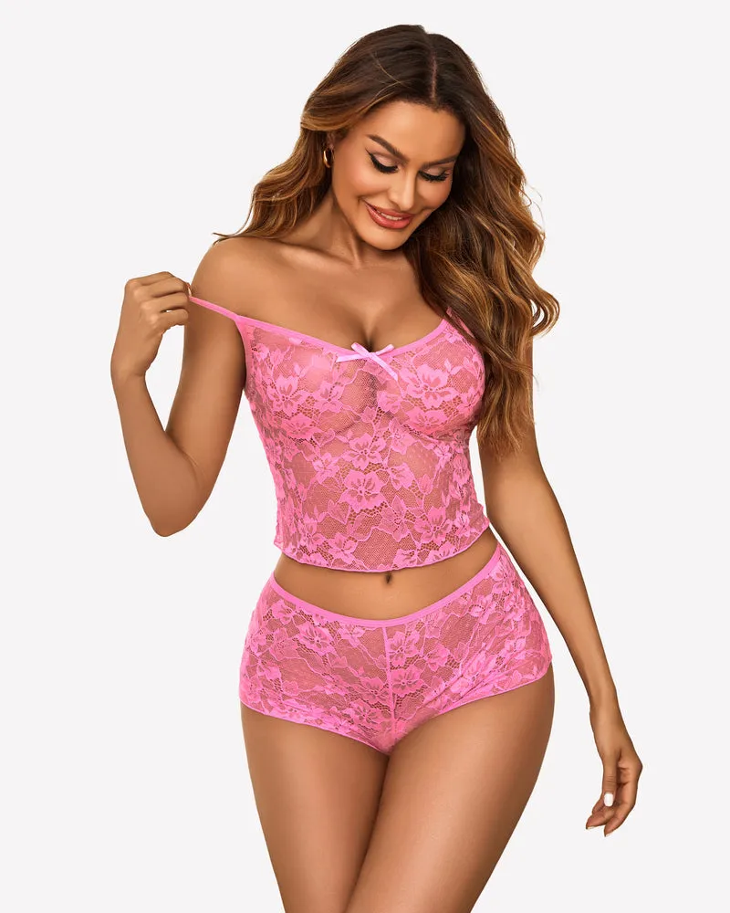 Sheer 2 Piece Mesh Bralette Set