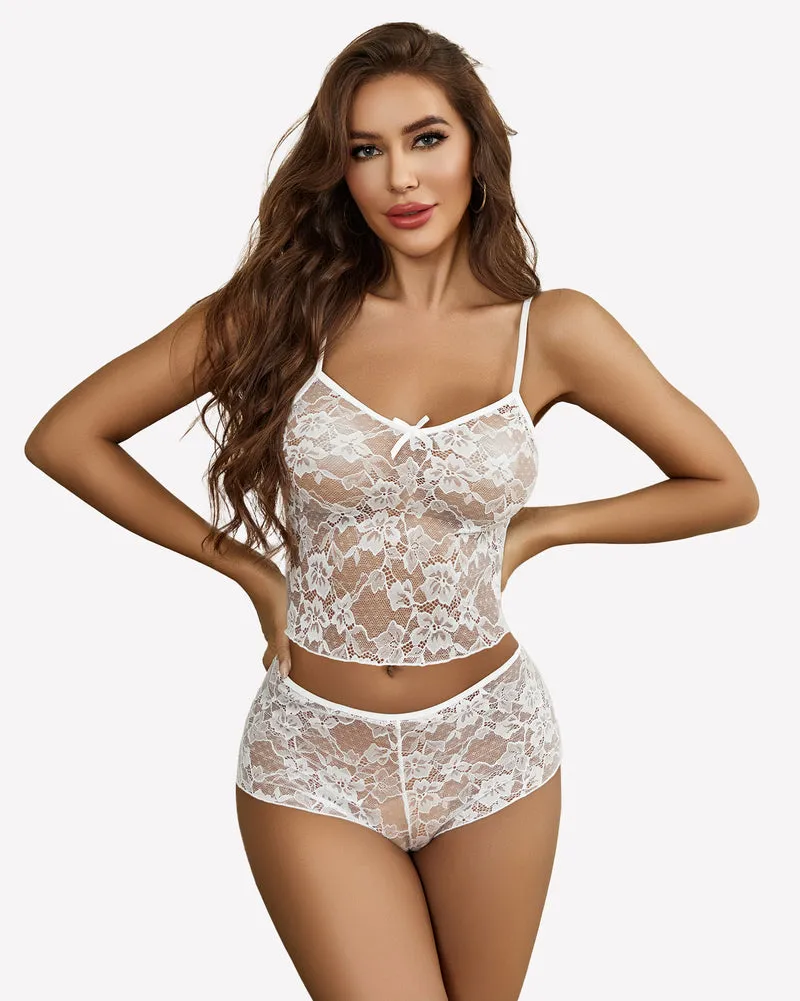 Sheer 2 Piece Mesh Bralette Set
