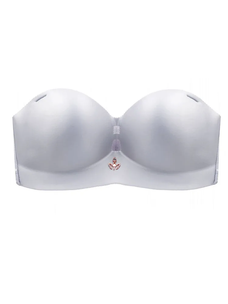 Sleek Strapless Wireless Bra with Removable Shoulder Strap