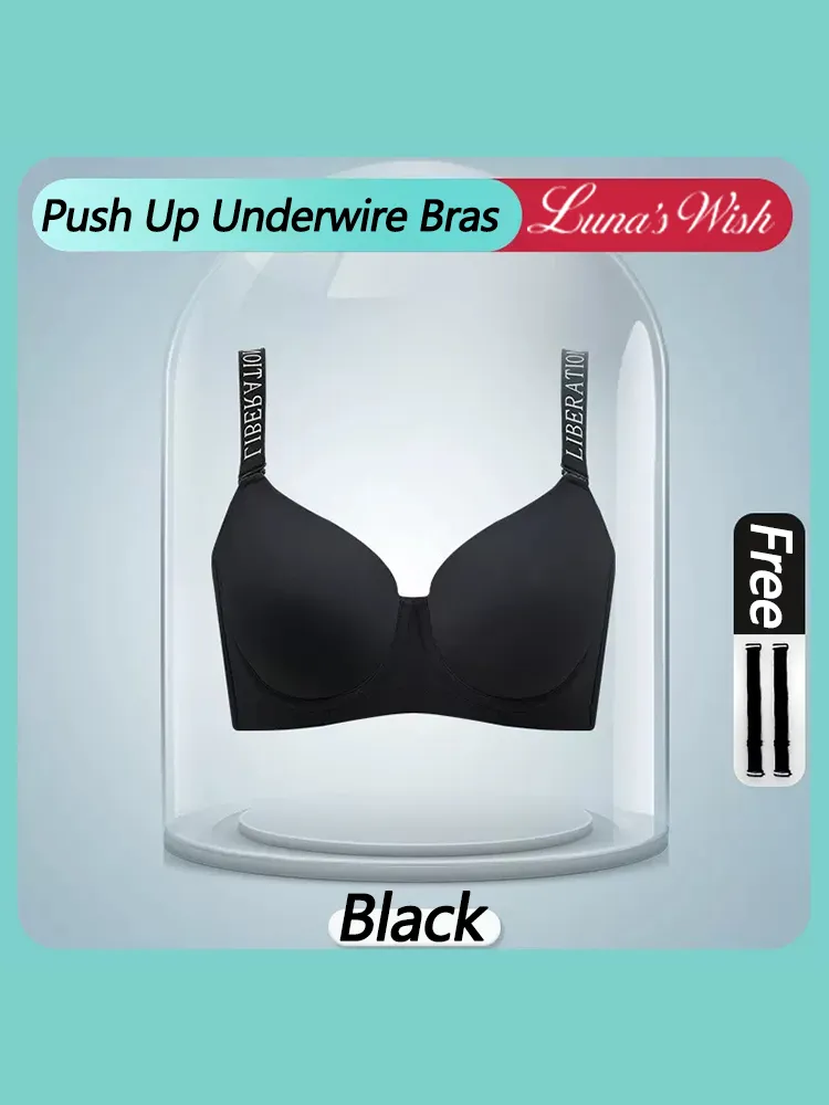 Solid Color Super Push Up Underwire Bras