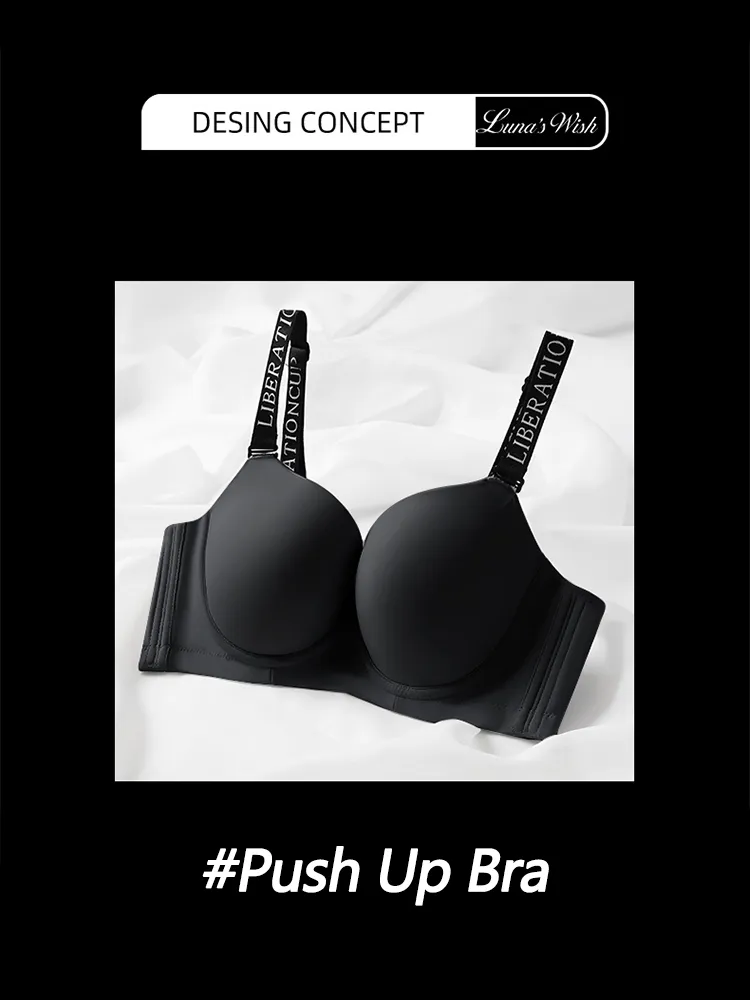 Solid Color Super Push Up Underwire Bras