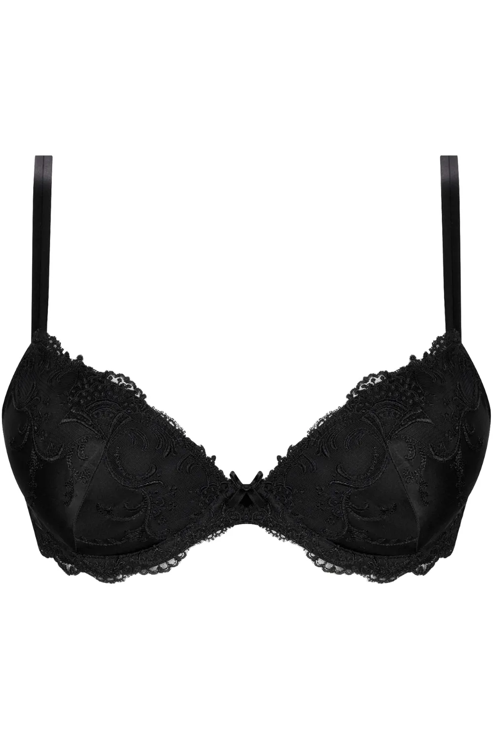 Splendeur Soie Padded Plunge Bra Black