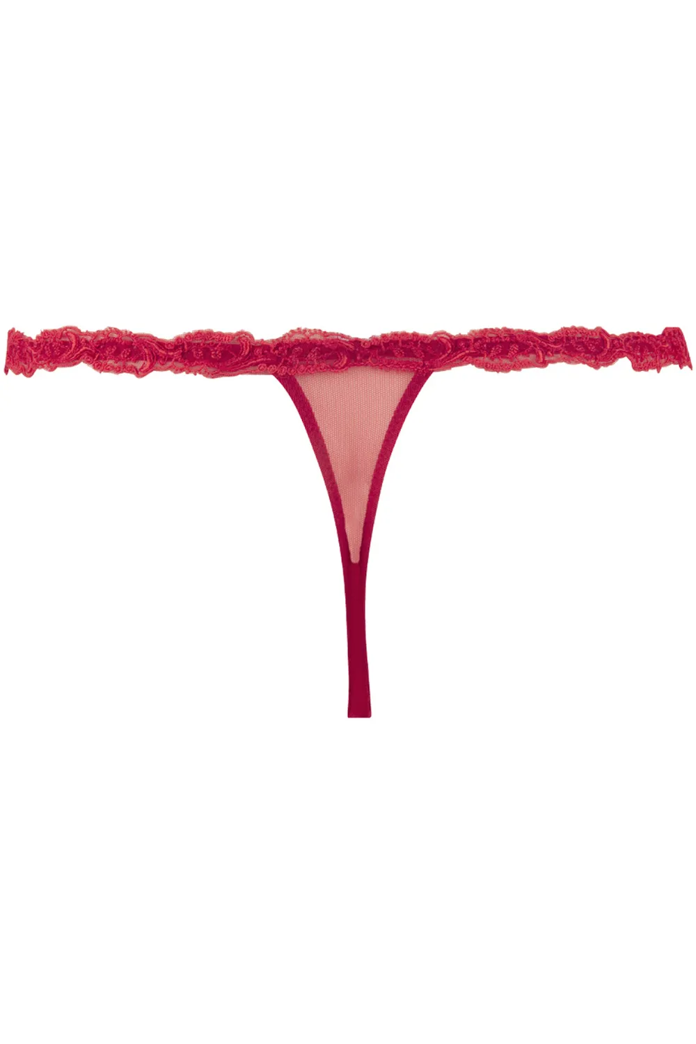 Splendeur Soie Sexy Thong Rouge