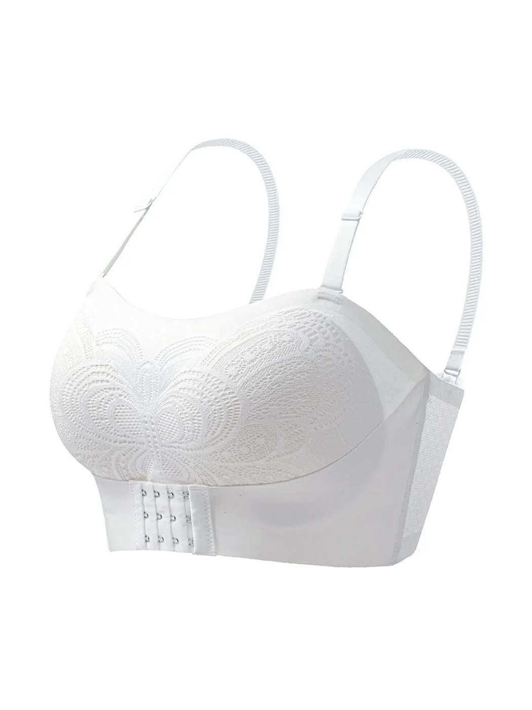 Strapless Anti-Slip Invisible Front Closure Wire-Free Push-Up Bra