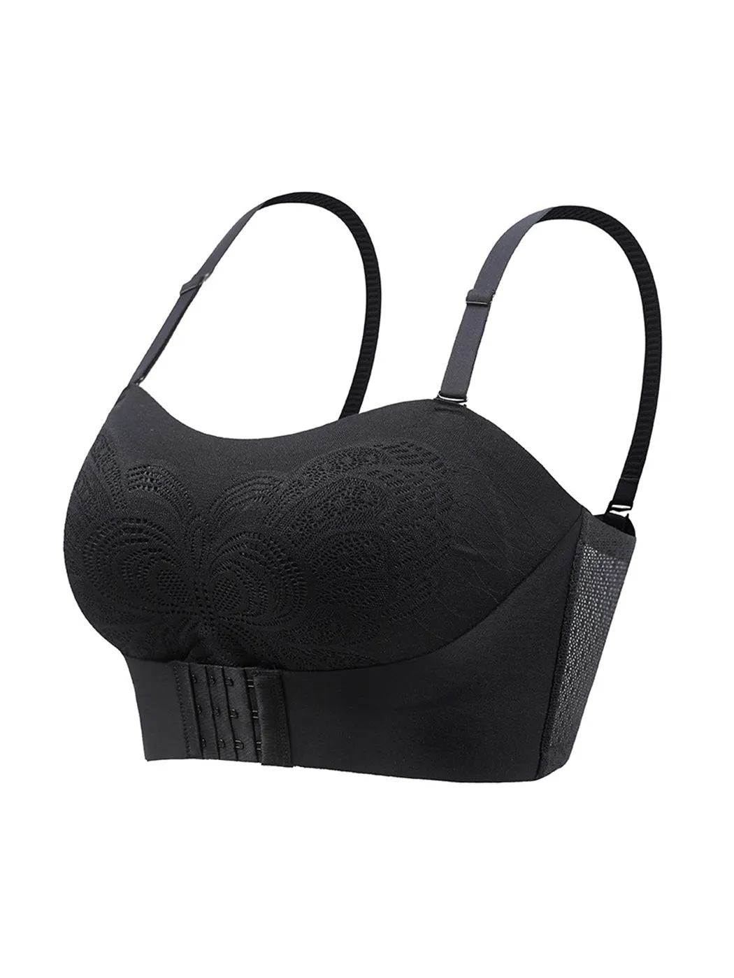 Strapless Anti-Slip Invisible Front Closure Wire-Free Push-Up Bra