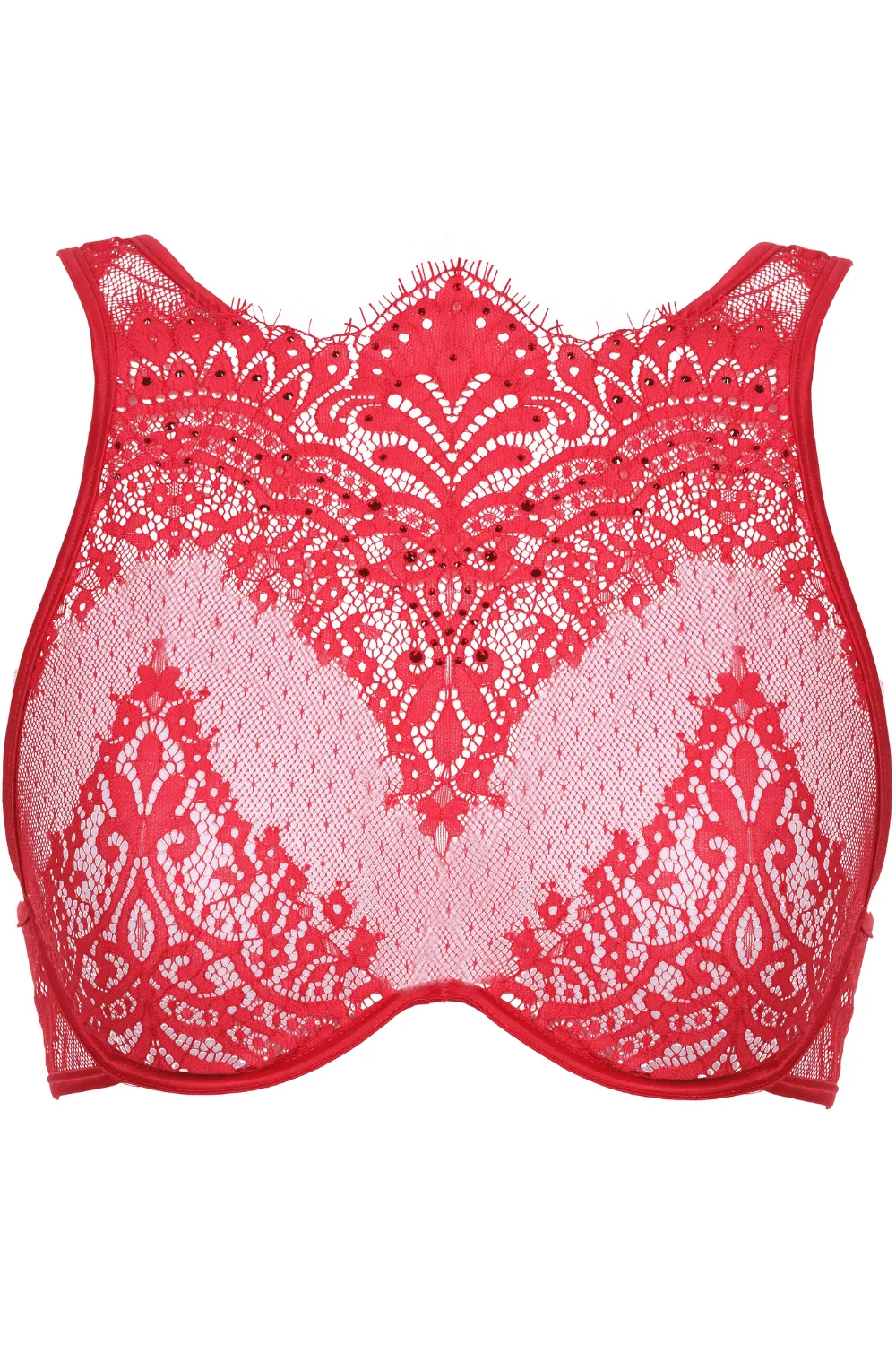 The Black Swan Fantasy Bra with Swarovski Crystals in Red