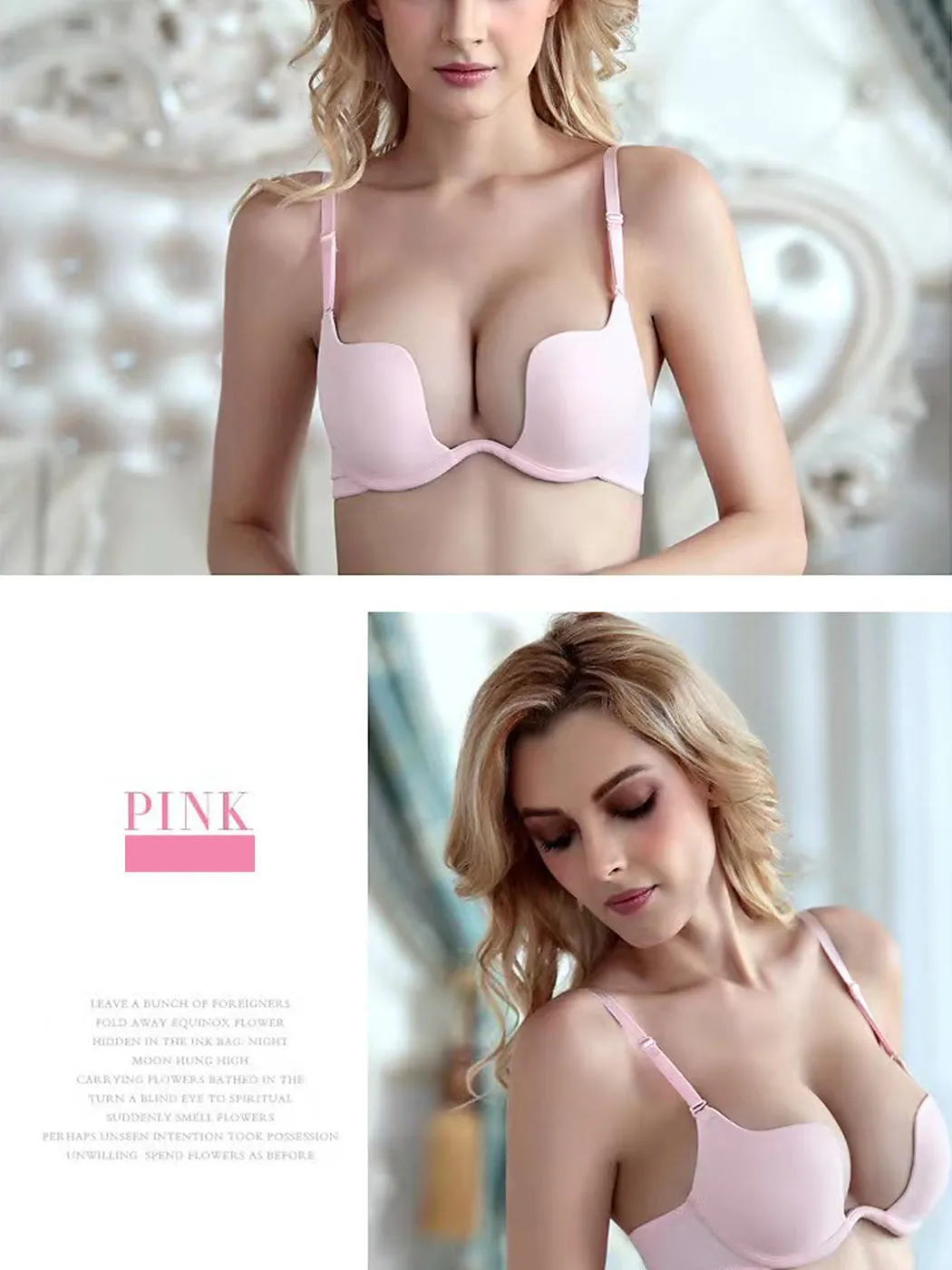 U-Shaped Low Back Wedding Dress Underwire Bra