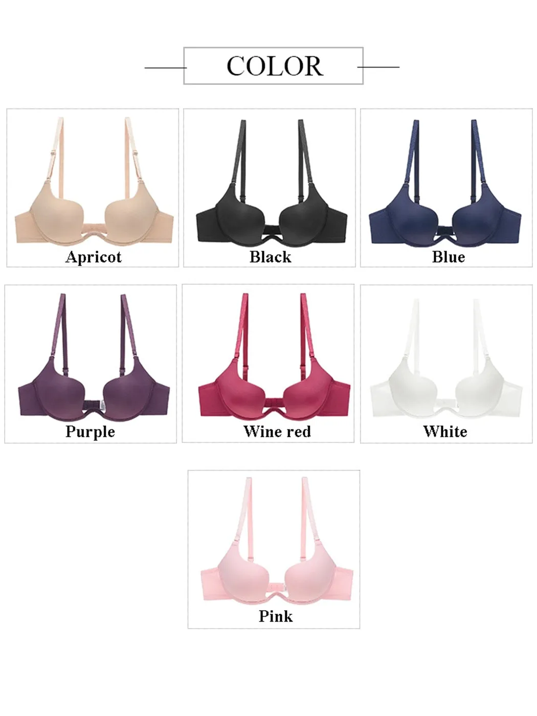 U-Shaped Low Back Wedding Dress Underwire Bra