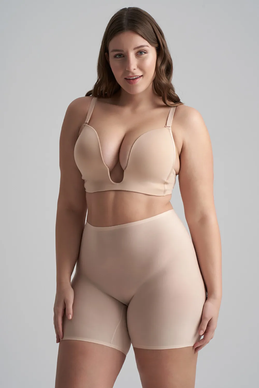 Ultra Plunge Bra in Beige