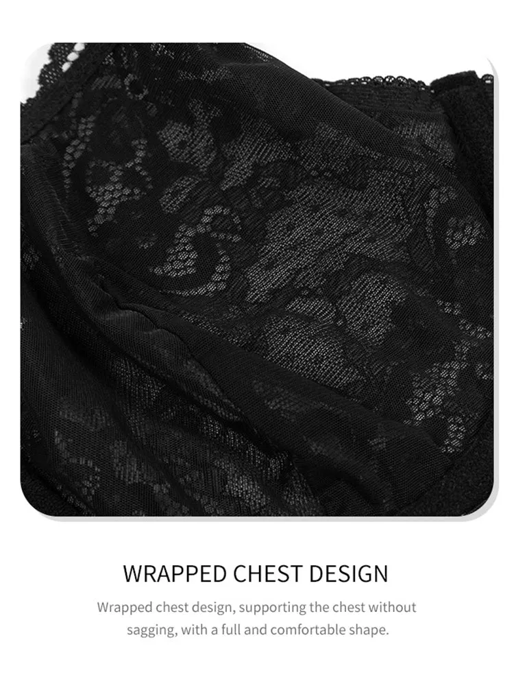 Ultra-Thin Breathable Mesh Lace Underwire Bra