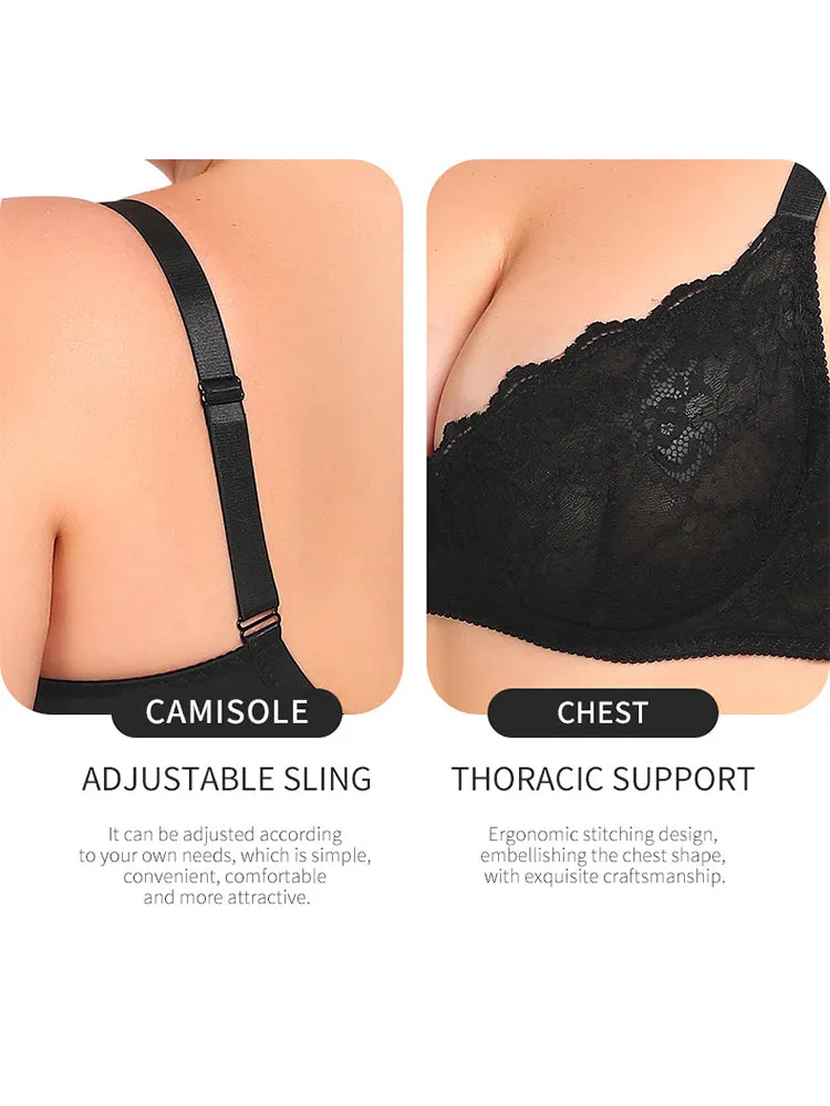 Ultra-Thin Breathable Mesh Lace Underwire Bra