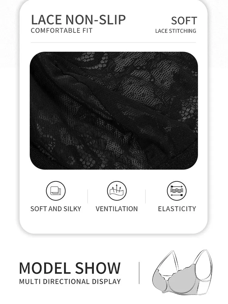 Ultra-Thin Breathable Mesh Lace Underwire Bra