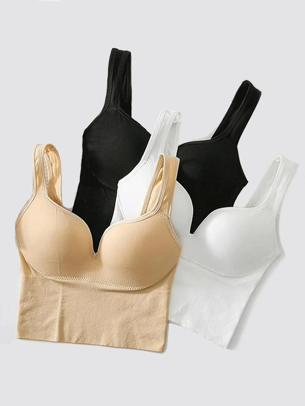 Wireless 3D Push-up Sports Tank Top Bra