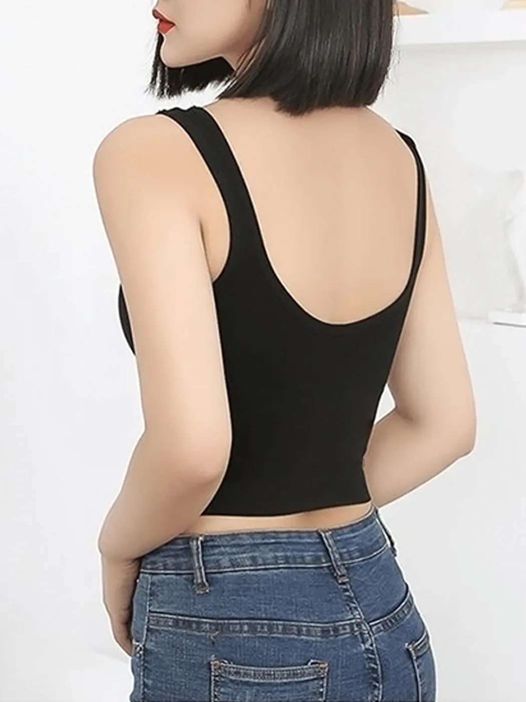 Wireless 3D Push-up Sports Tank Top Bra
