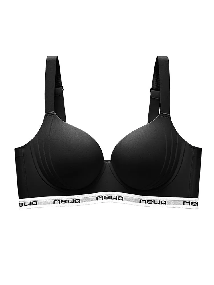 Wireless Seamless Push-Up Bra with Elastic Underband