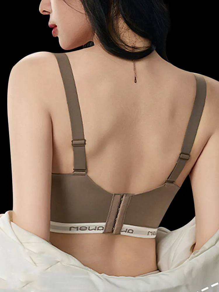 Wireless Seamless Push-Up Bra with Elastic Underband