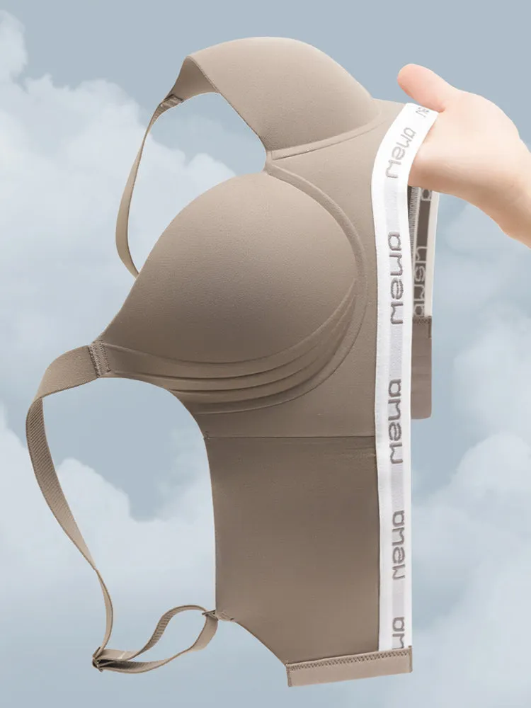 Wireless Seamless Push-Up Bra with Elastic Underband