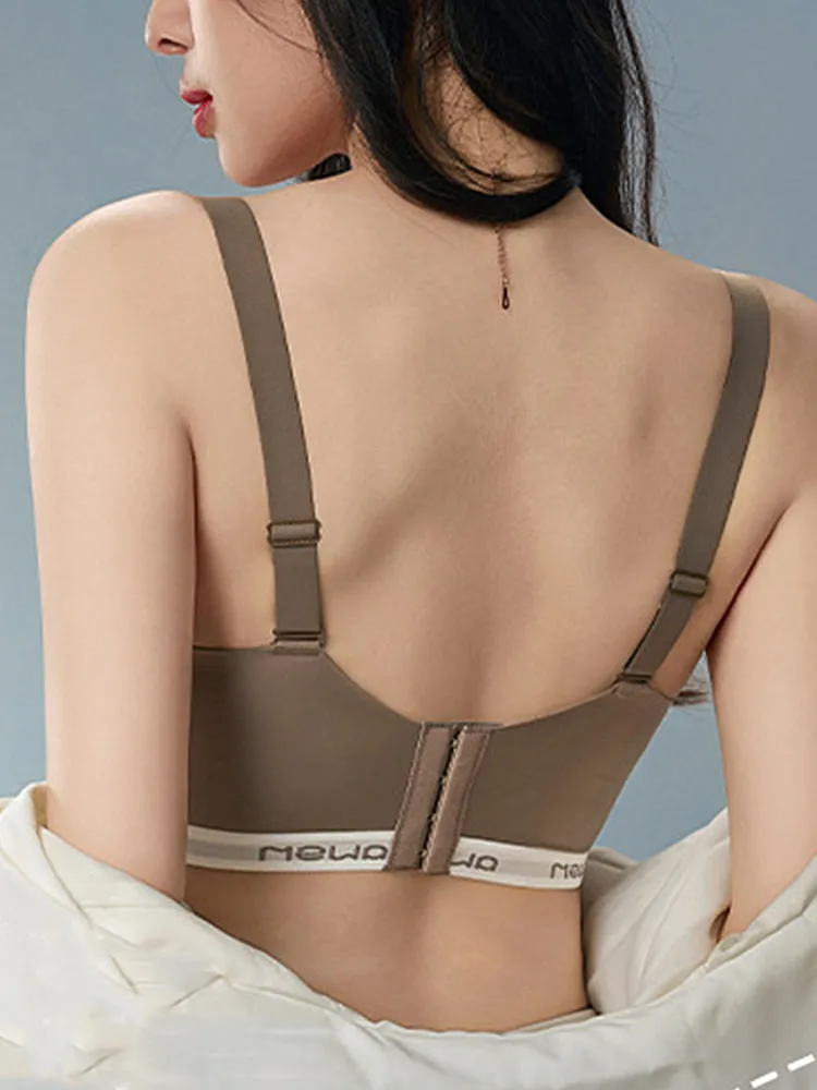Wireless Seamless Push-Up Bra with Elastic Underband