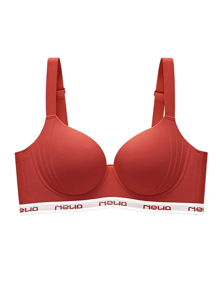 Wireless Seamless Push-Up Bra with Elastic Underband