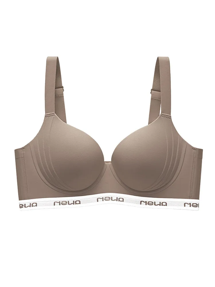 Wireless Seamless Push-Up Bra with Elastic Underband