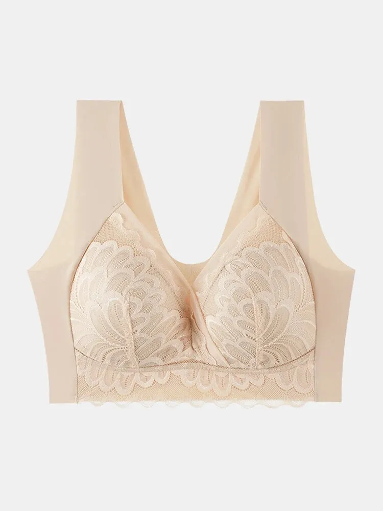 Women Cotton Breathable Seamless Straps Lounge Bras