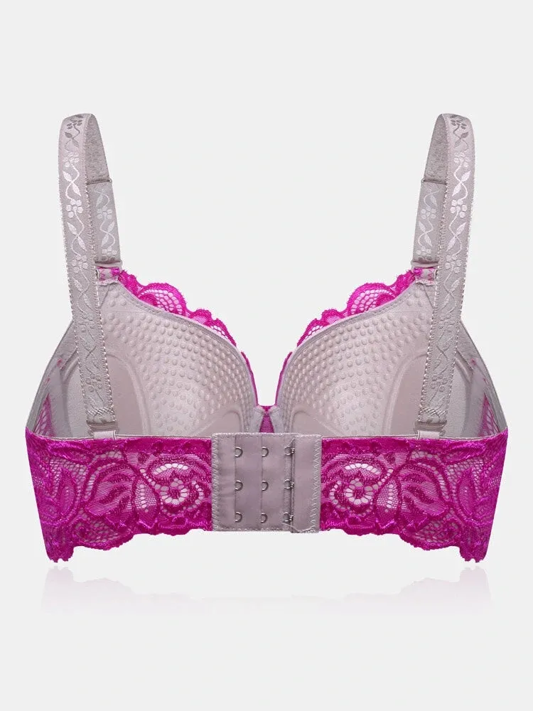 Women Lace Floral Bowknot Breathable Bras