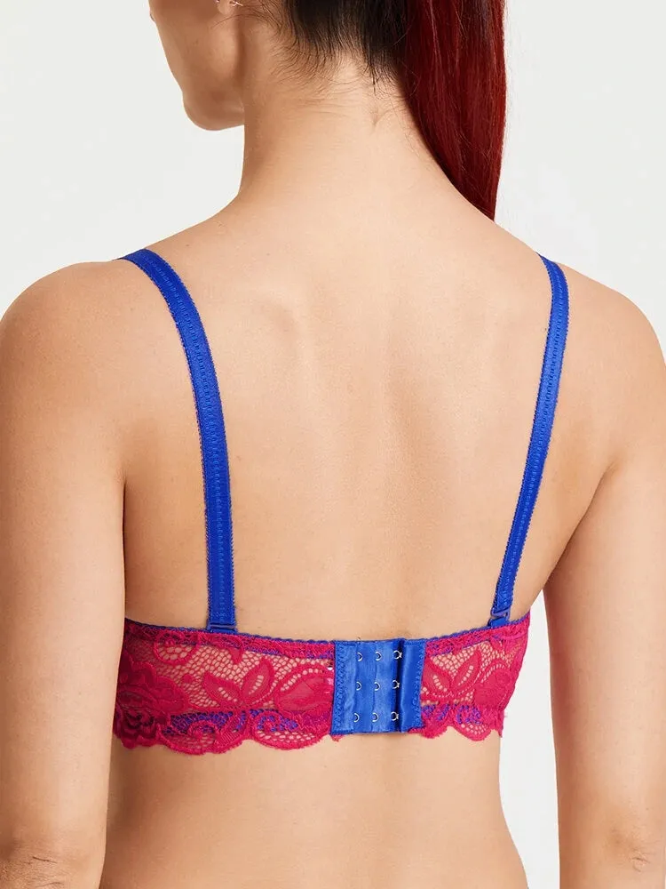 Women Lace Floral Bowknot Breathable Bras
