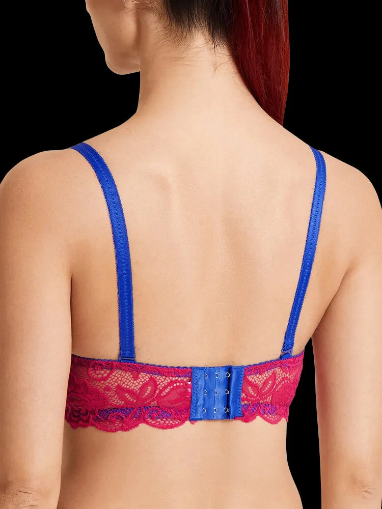 Women Lace Floral Bowknot Breathable Bras