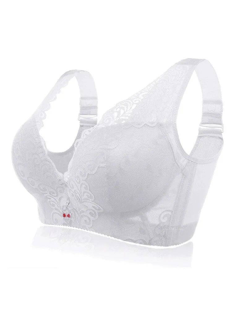 Women Wide Straps Deep V Sexy Push Up Bra