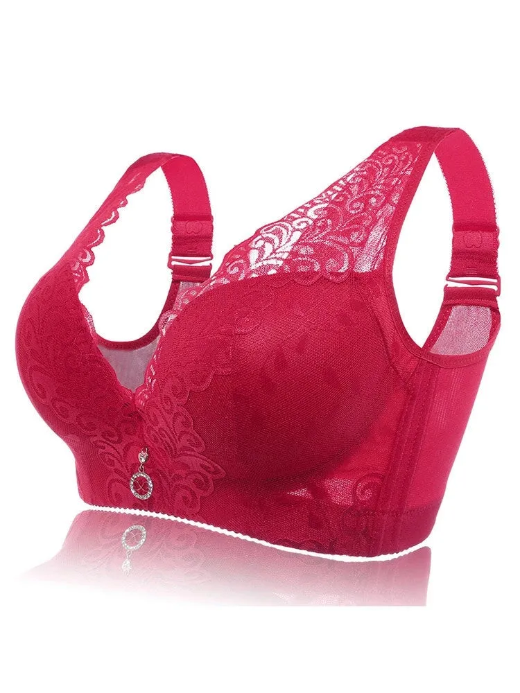 Women Wide Straps Deep V Sexy Push Up Bra