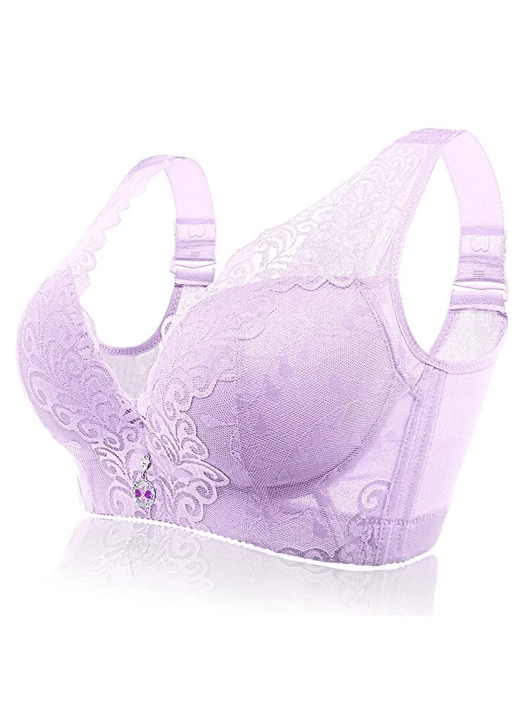 Women Wide Straps Deep V Sexy Push Up Bra