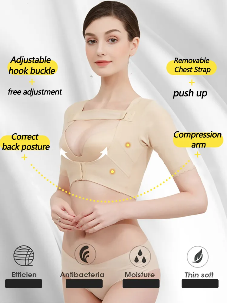 Women's Compression Sleeve Top Vest Side Support Arm Shaperwear