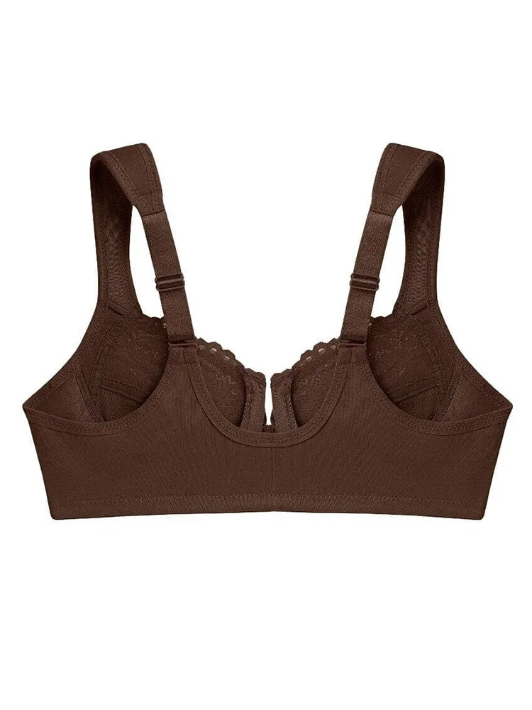 Women's Lace Front Closure Underwire Bra
