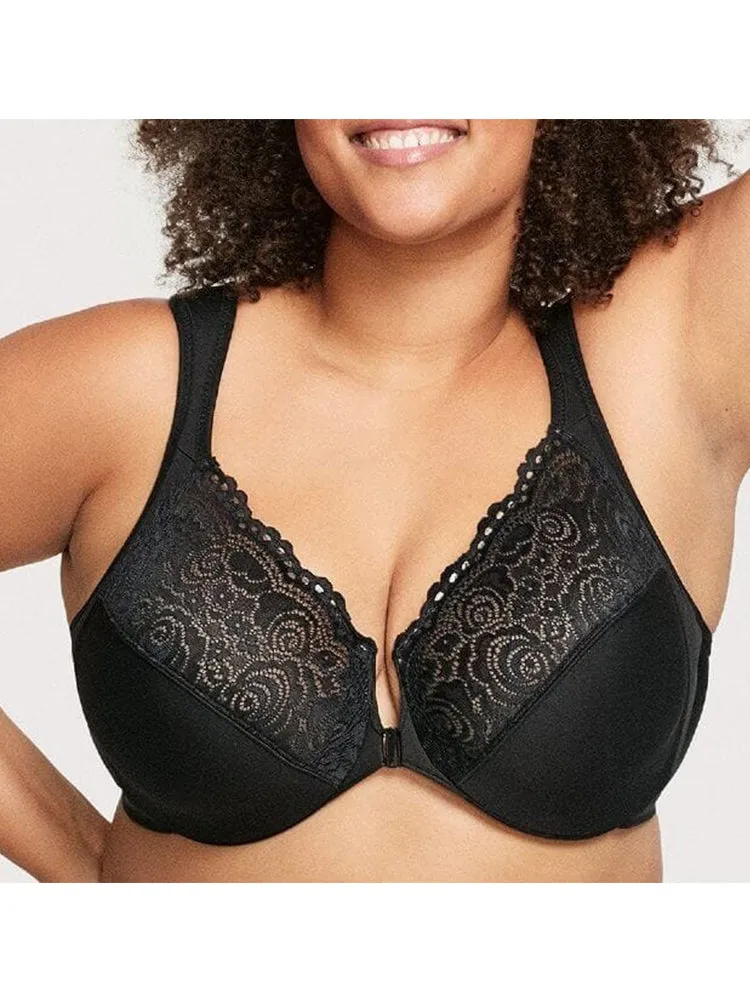 Women's Lace Front Closure Underwire Bra