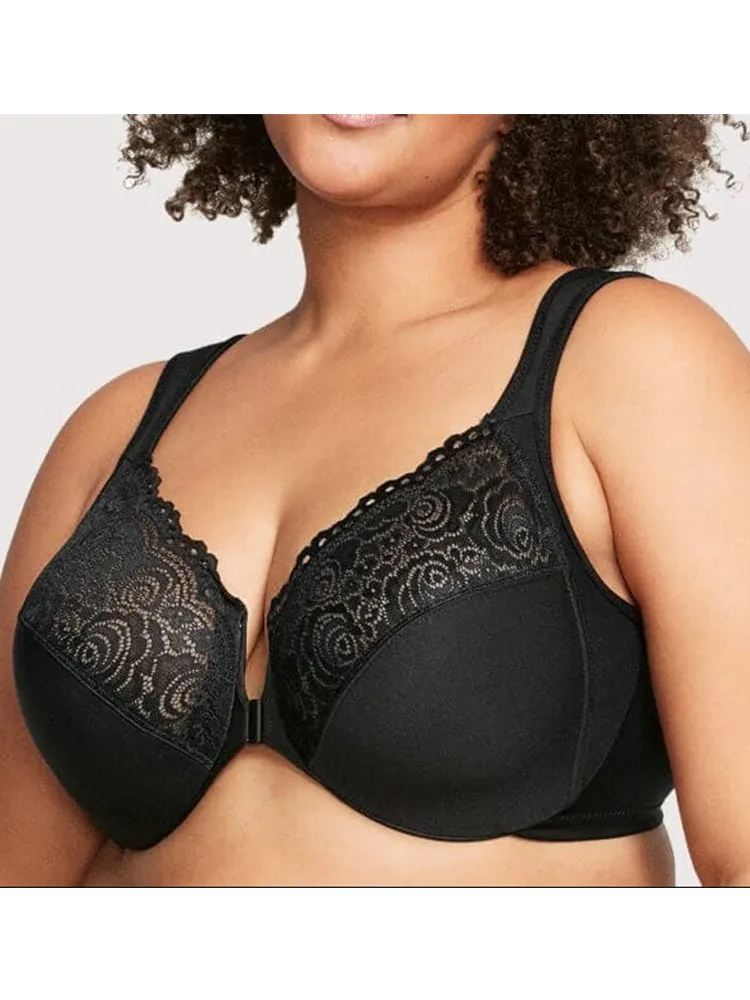 Women's Lace Front Closure Underwire Bra