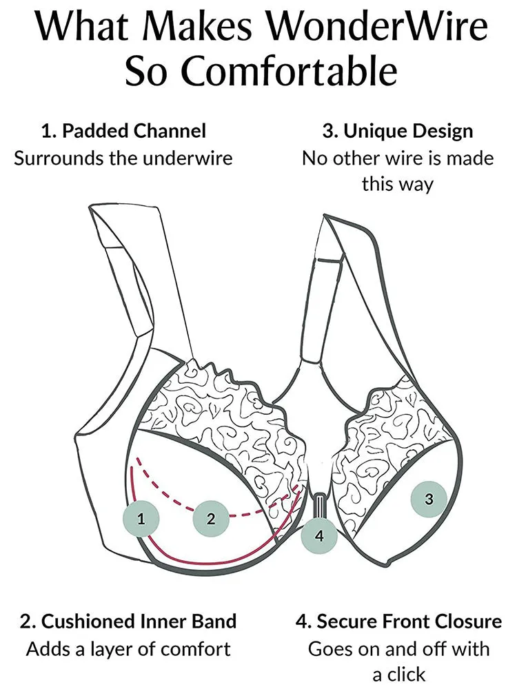 Women's Lace Front Closure Underwire Bra