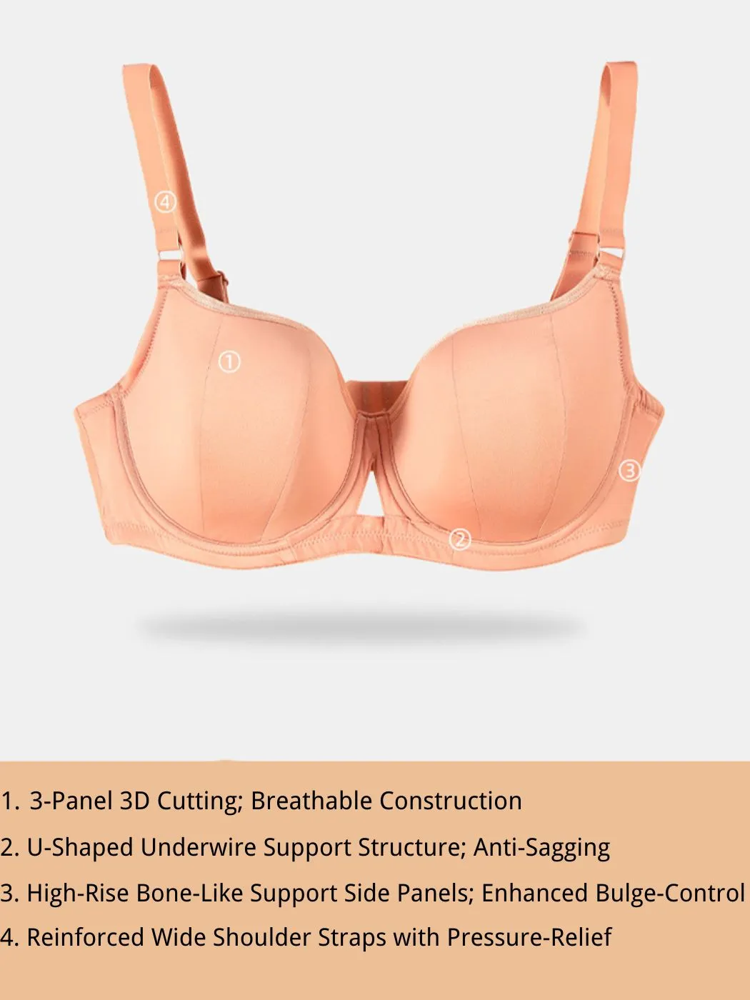 Women's Large Size Push-Up Underwire Bras