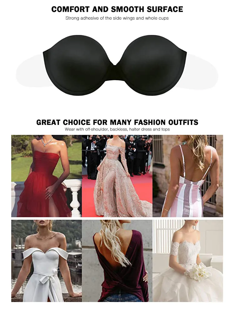 Women's Lift Strong Stickiness Backless Strapless Bra