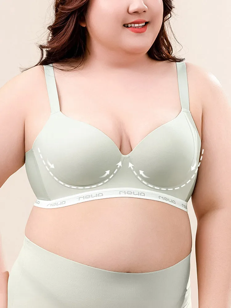 Women's Plus Size Push-Up Bra with Flexible Underwire– Stabilizing Cups