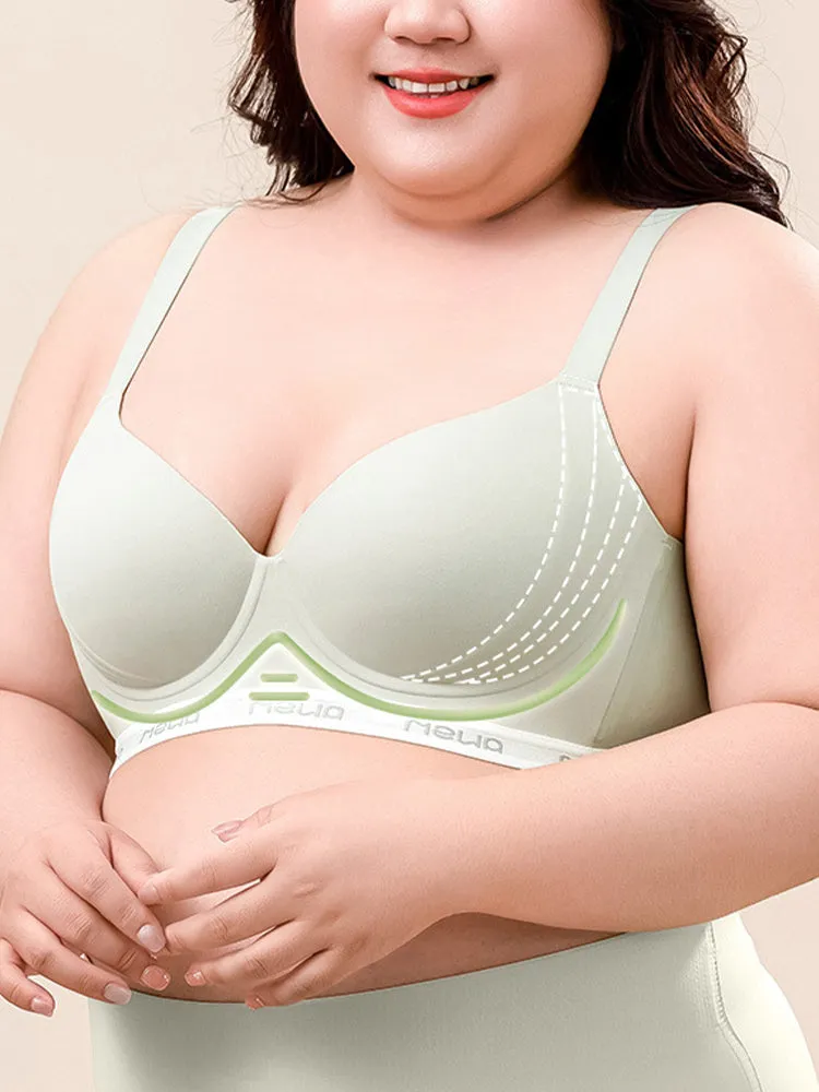 Women's Plus Size Push-Up Bra with Flexible Underwire– Stabilizing Cups