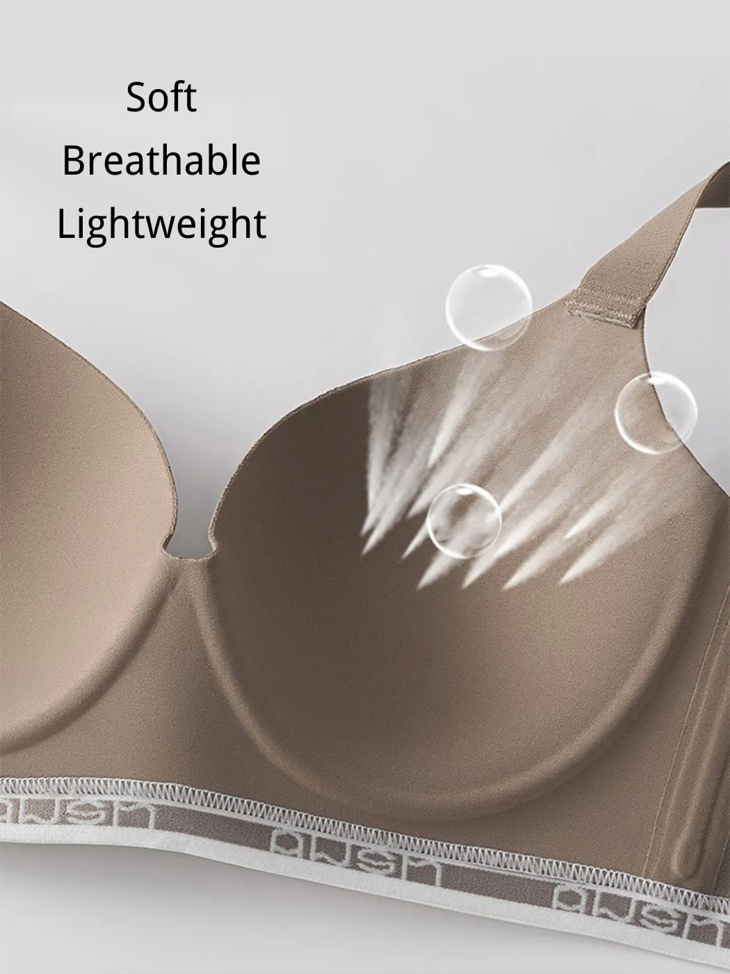 Women's Plus Size Push-Up Bra with Flexible Underwire– Stabilizing Cups
