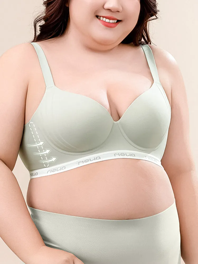 Women's Plus Size Push-Up Bra with Flexible Underwire– Stabilizing Cups